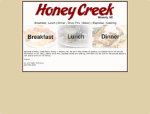 Tablet Screenshot of honeycreekdining.com